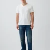 T-shirt en jersey de coton à col en V