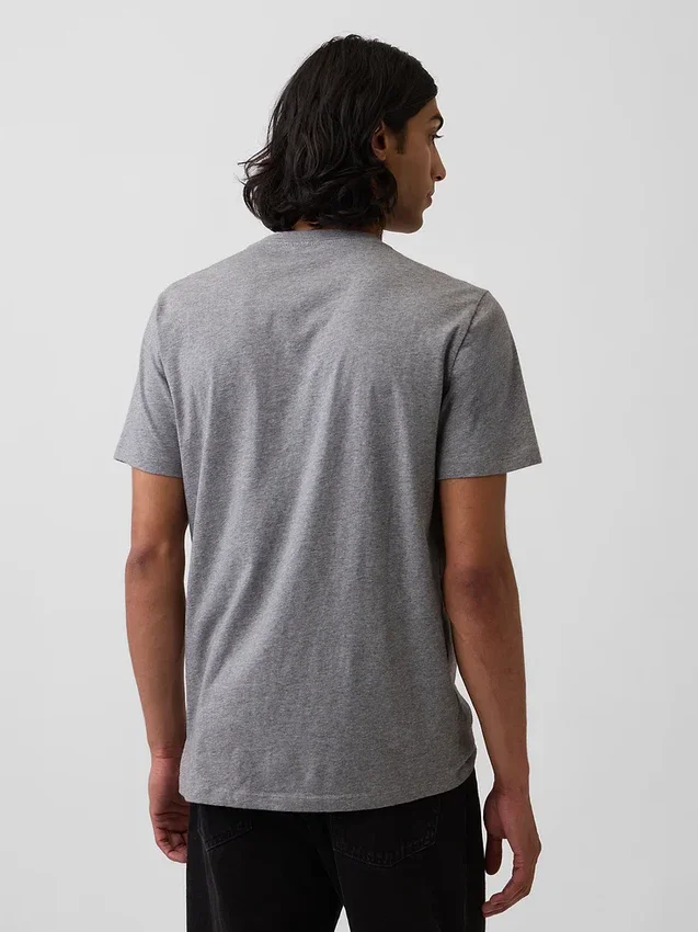 T-shirt en jersey de coton à col en V