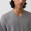 T-shirt en jersey de coton à col en V