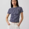 T-shirt en jersey à mailles serrées