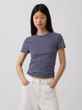 T-shirt en jersey à mailles serrées