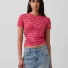 T-shirt en jersey à mailles serrées