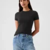 T-shirt en jersey à mailles serrées