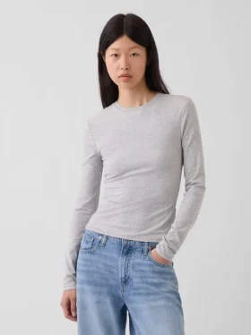 T-shirt en jersey à mailles serrées