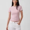 T-shirt en jersey à mailles serrées