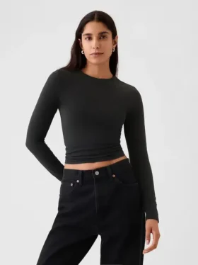 T-shirt en jersey à mailles serrées