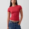 T-shirt en jersey à mailles serrées