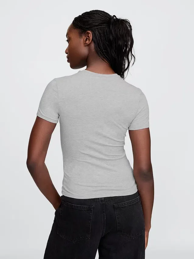 T-shirt en jersey à mailles serrées