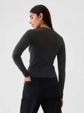 T-shirt en jersey à mailles serrées