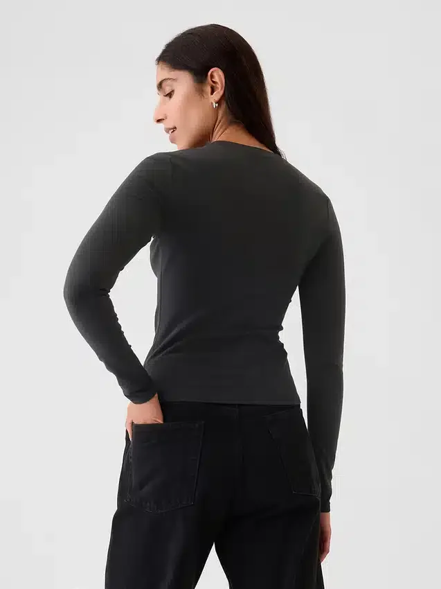 T-shirt en jersey à mailles serrées