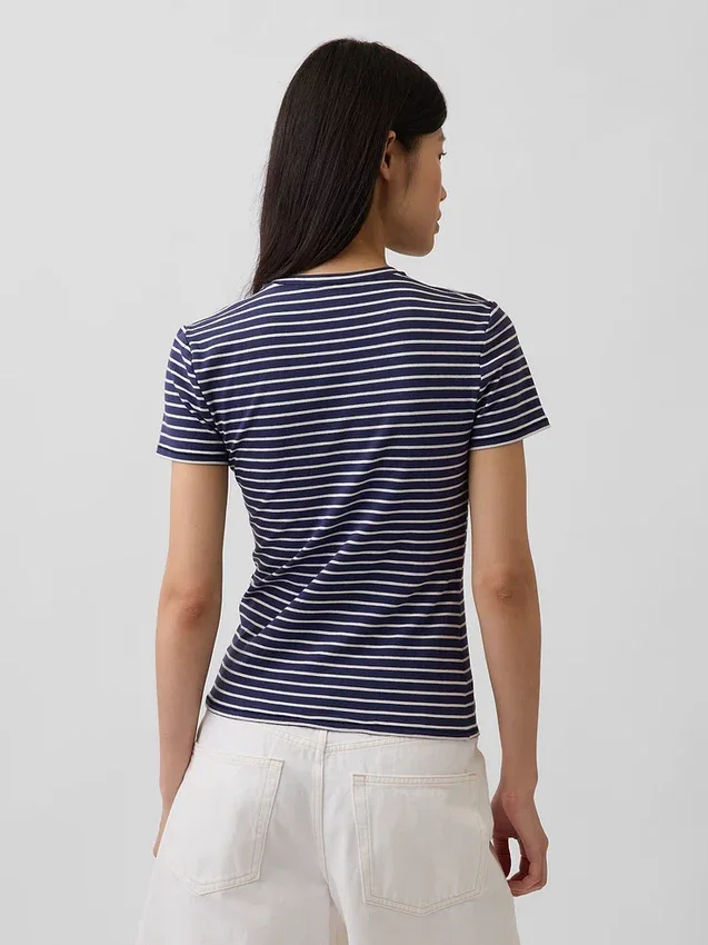 T-shirt en jersey à mailles serrées