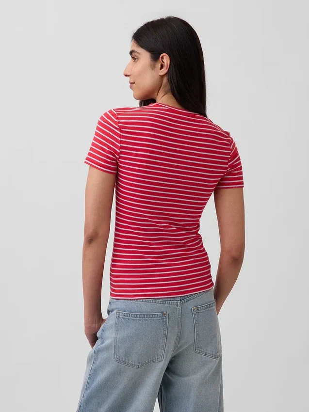 T-shirt en jersey à mailles serrées