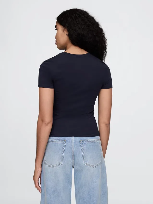 T-shirt en jersey à mailles serrées