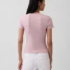 T-shirt en jersey à mailles serrées