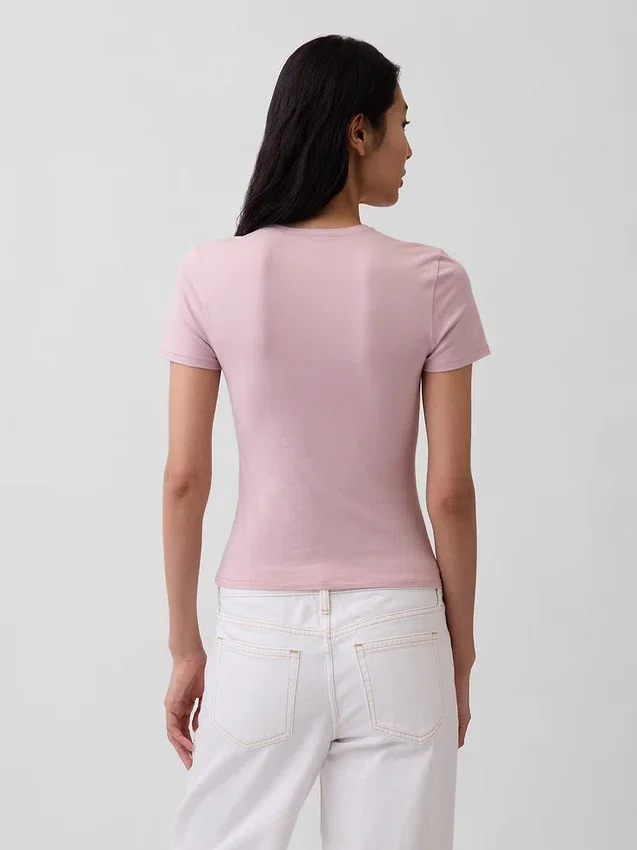 T-shirt en jersey à mailles serrées