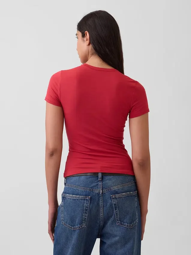 T-shirt en jersey à mailles serrées