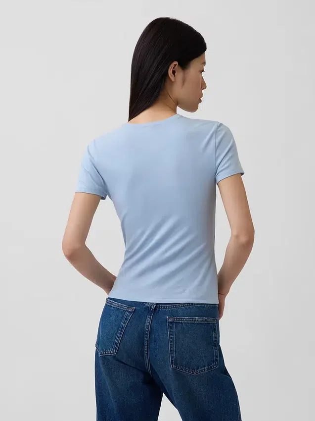 T-shirt en jersey à mailles serrées