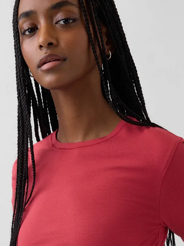 T-shirt en jersey à mailles serrées