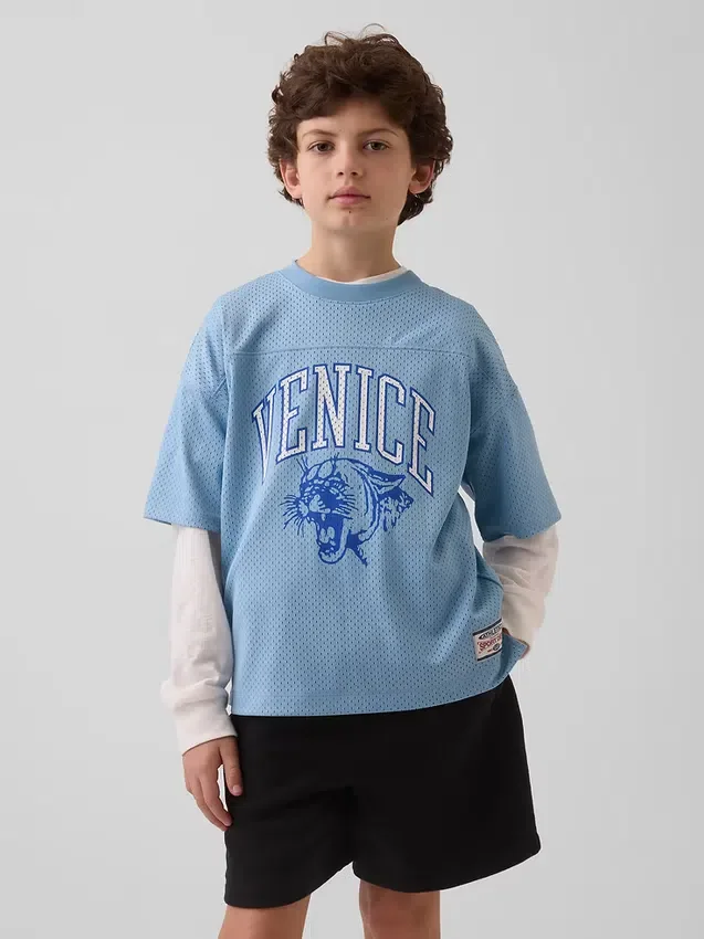 T-shirt en jersey oversize à motifs pour enfant