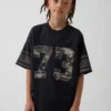 T-shirt en jersey oversize à motifs pour enfant
