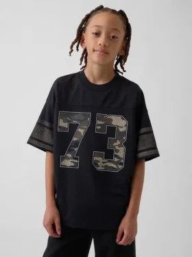 T-shirt en jersey oversize à motifs pour enfant