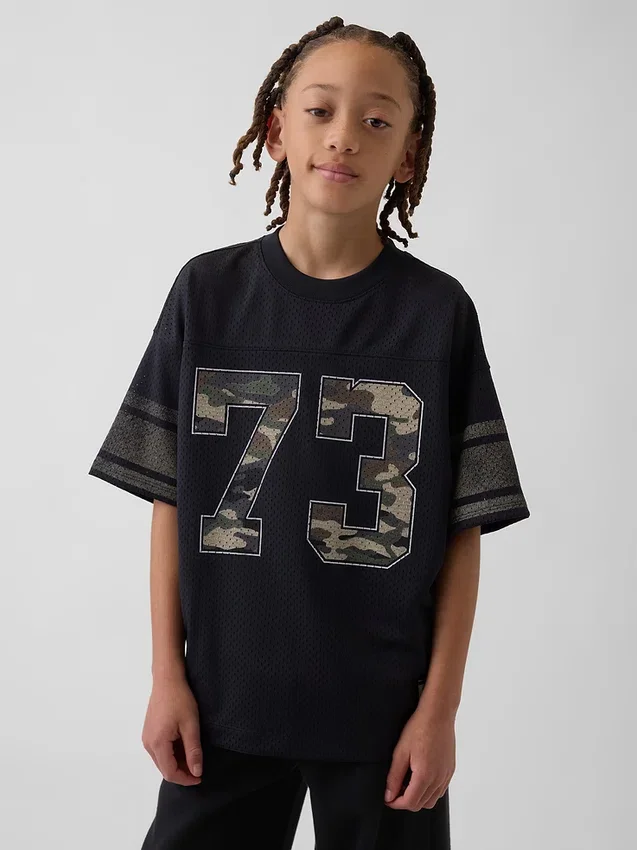 T-shirt en jersey oversize à motifs pour enfant