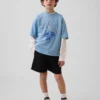 T-shirt en jersey oversize à motifs pour enfant