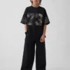 T-shirt en jersey oversize à motifs pour enfant
