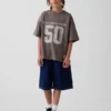 T-shirt en jersey oversize à motifs pour enfant