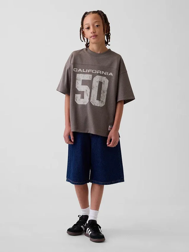 T-shirt en jersey oversize à motifs pour enfant