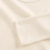 T-shirt en maille côtelée pointelle