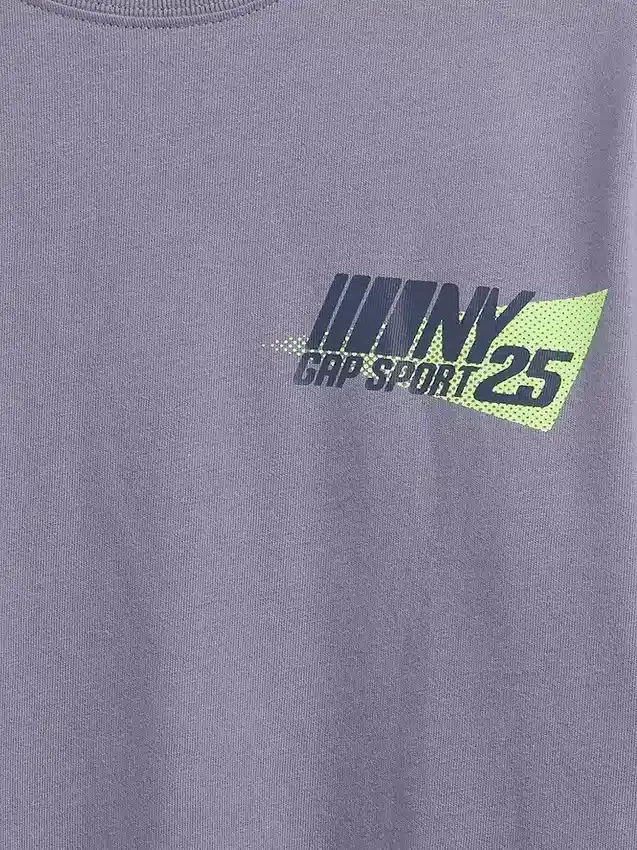 T-shirt enfant 2 en 1 à logo et motifs