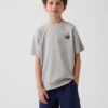 T-shirt enfant ample en jersey de coton épais avec Gap Logo