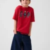 T-shirt enfant ample en jersey de coton épais avec Gap Logo
