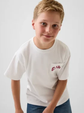 T-shirt enfant ample en jersey de coton épais avec Gap Logo