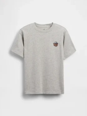 T-shirt enfant ample en jersey de coton épais avec Gap Logo