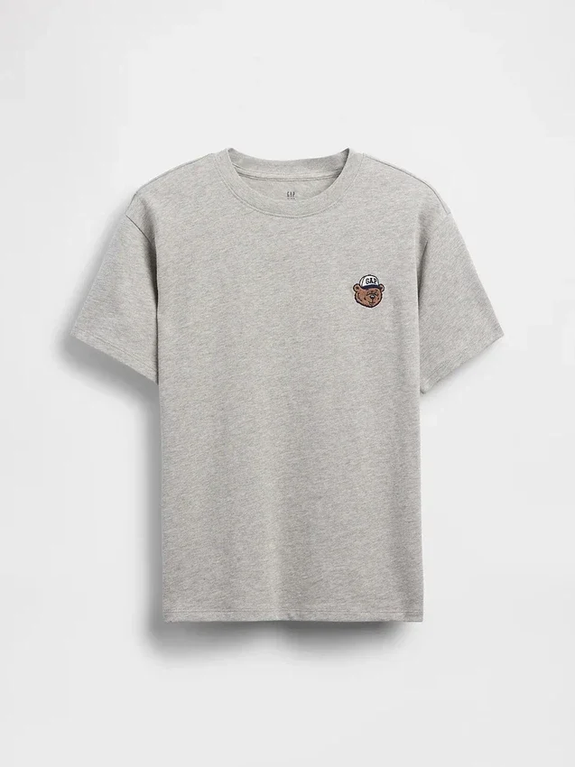 T-shirt enfant ample en jersey de coton épais avec Gap Logo