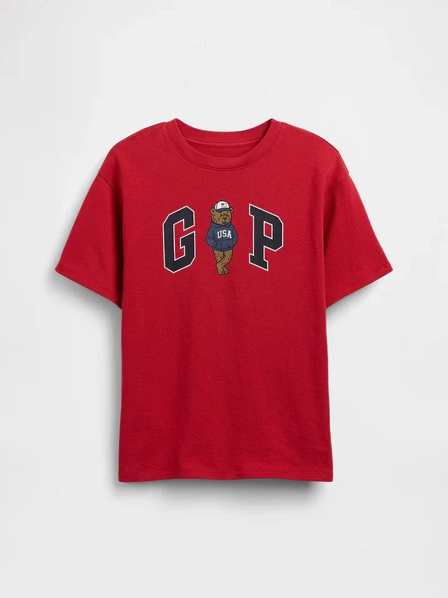 T-shirt enfant ample en jersey de coton épais avec Gap Logo