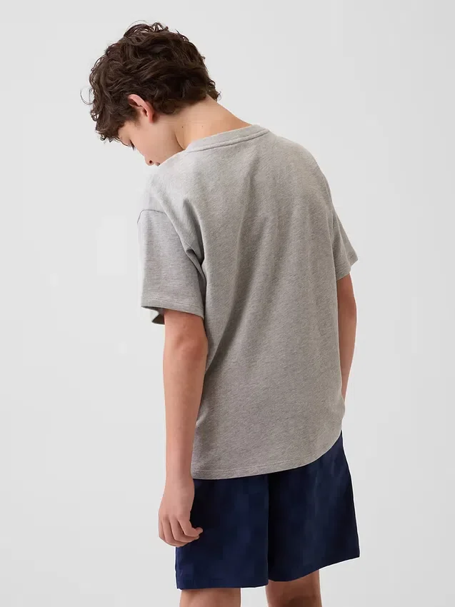 T-shirt enfant ample en jersey de coton épais avec Gap Logo