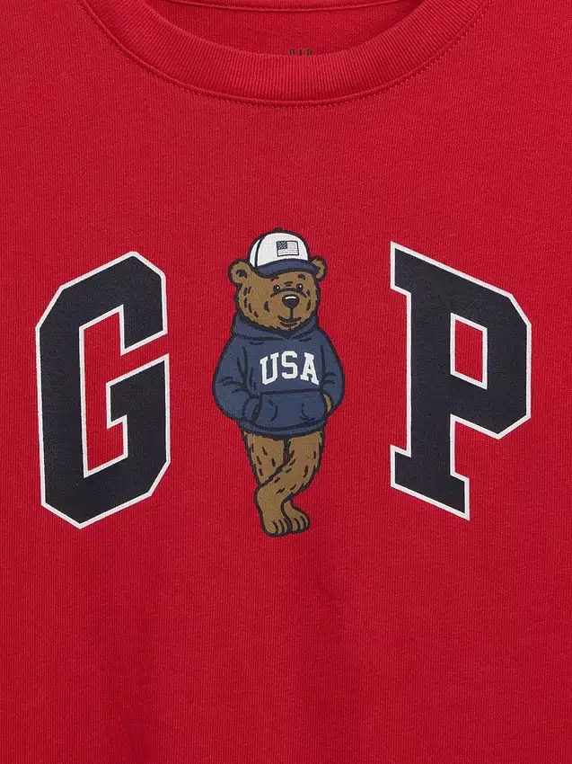 T-shirt enfant ample en jersey de coton épais avec Gap Logo