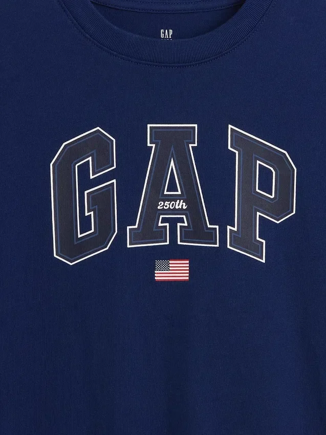 T-shirt enfant ample en jersey de coton épais avec Gap Logo