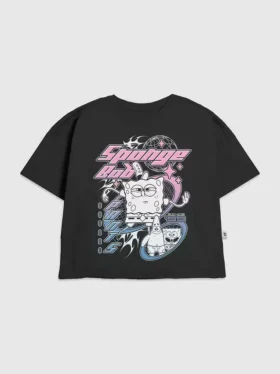 T-shirt enfant avec motif Bob l'éponge Y2K