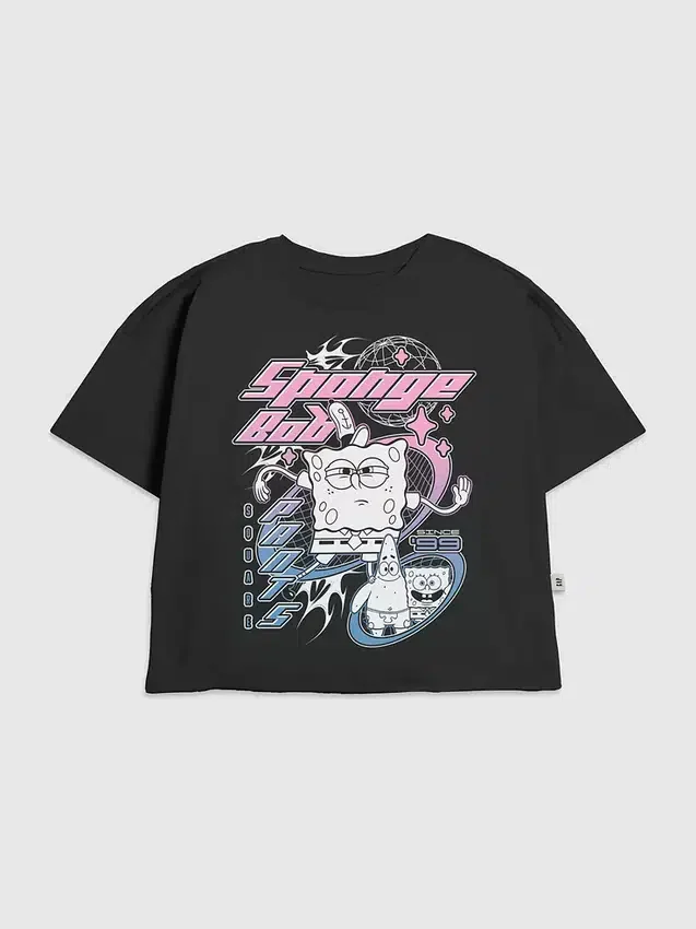 T-shirt enfant avec motif Bob l'éponge Y2K