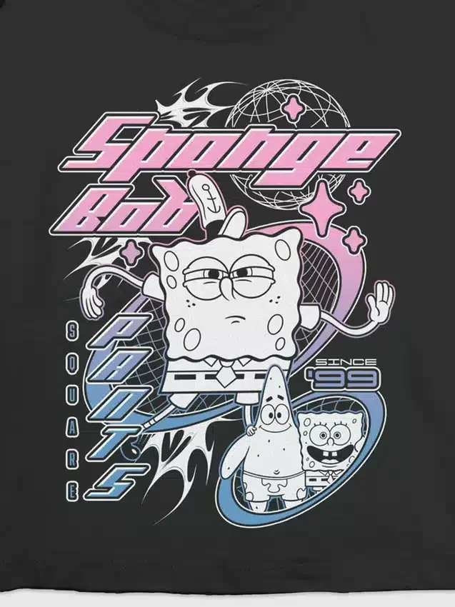 T-shirt enfant avec motif Bob l'éponge Y2K