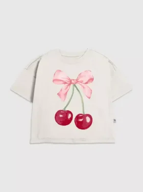 T-shirt enfant avec motif « Cherry Bow »