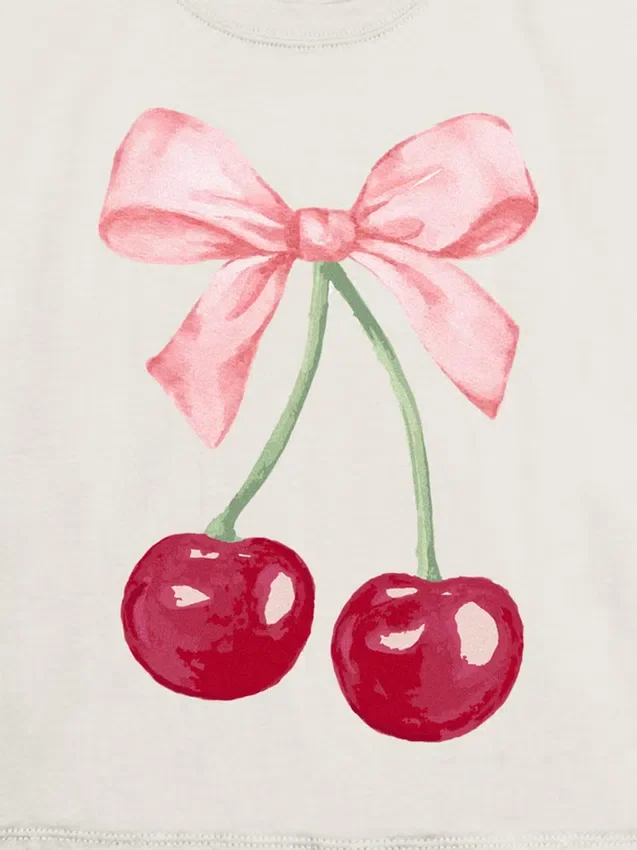 T-shirt enfant avec motif « Cherry Bow »