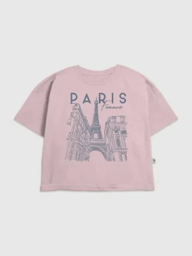 T-shirt enfant avec motif graphique « Paris Line Art »