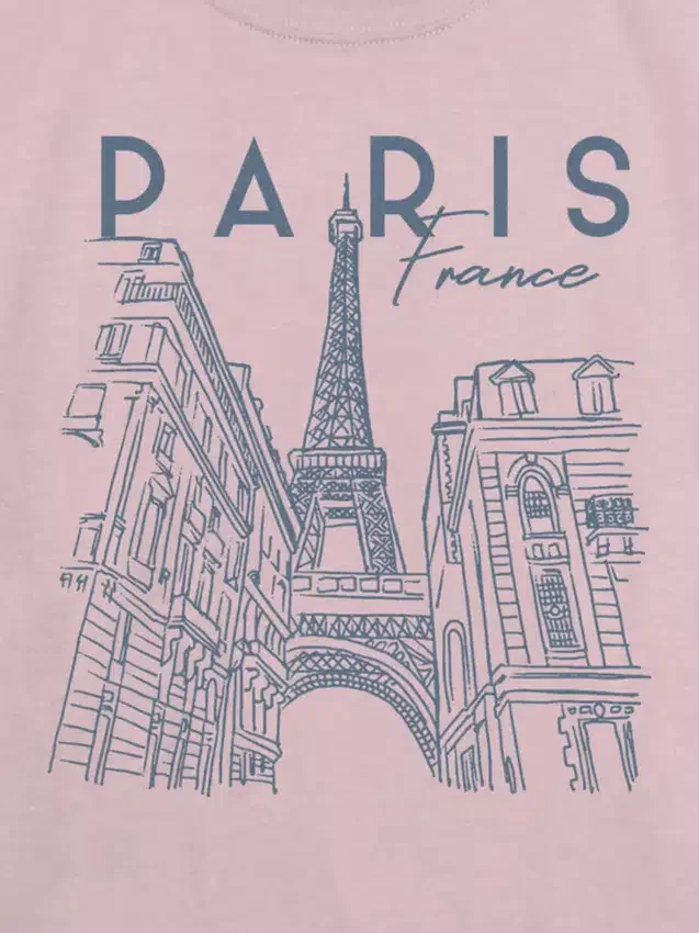 T-shirt enfant avec motif graphique « Paris Line Art »