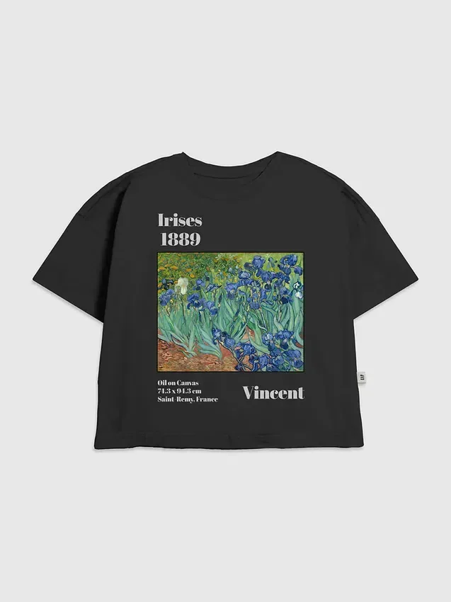 T-shirt enfant avec motif « Iris » de Van Gogh