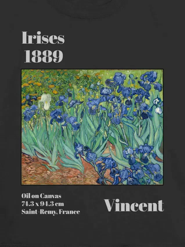 T-shirt enfant avec motif « Iris » de Van Gogh